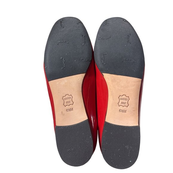 Tory Burch Red Patent‎ Leather Loafers Size 6.5 - Picture 7 of 8